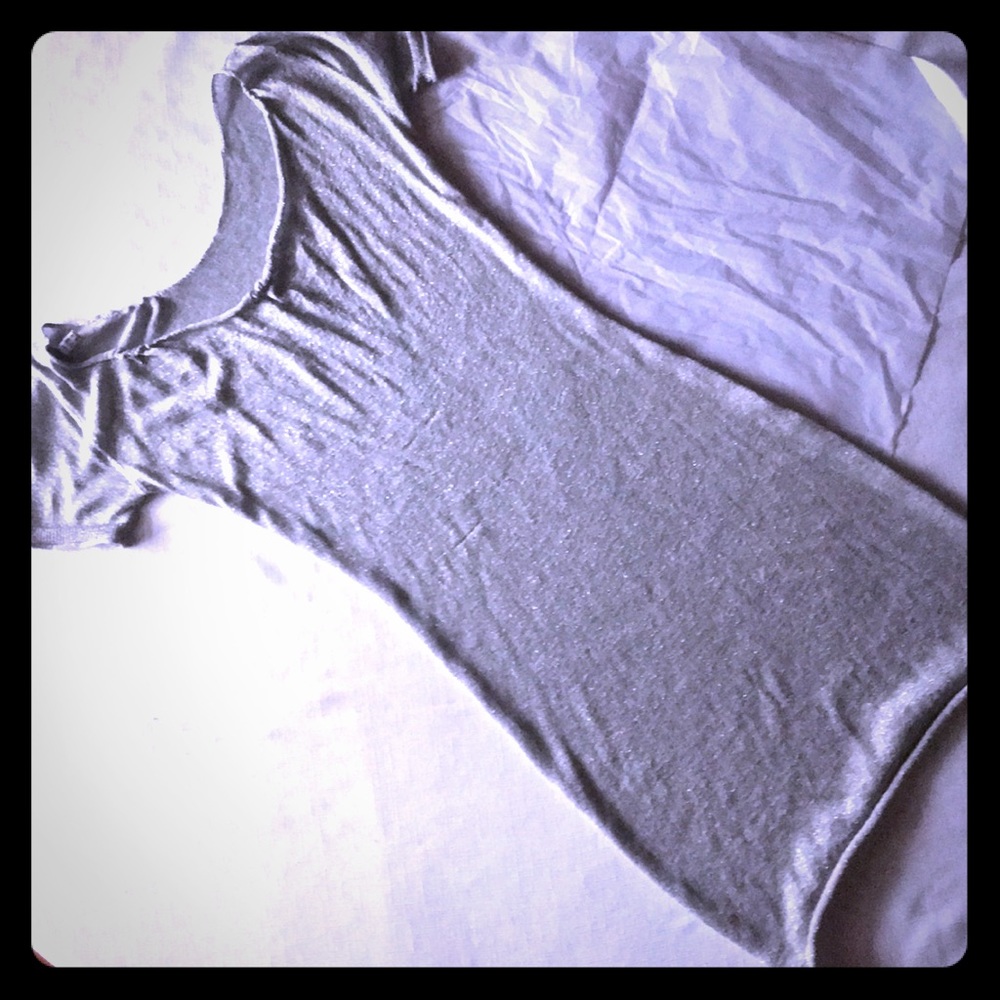 Sold!ARMANI Jeans silver sweater dress/ top